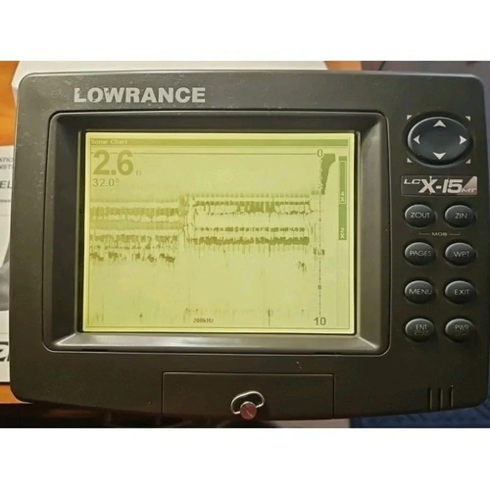 Lowrance LCX-15 MT Fishfinder - HS-WSDX Wide Angle Skimmer - 2Rolls Paper TESTED